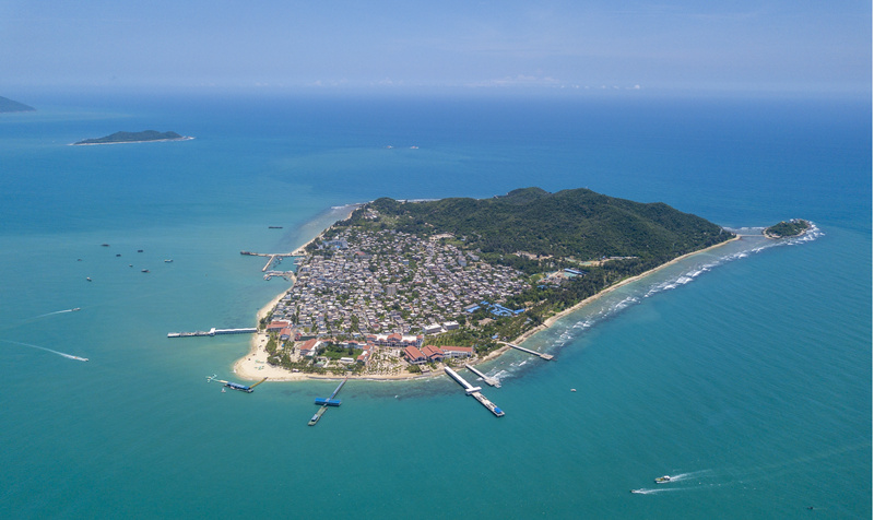 俯瞰西島漁村。天涯區(qū)委宣傳部供圖